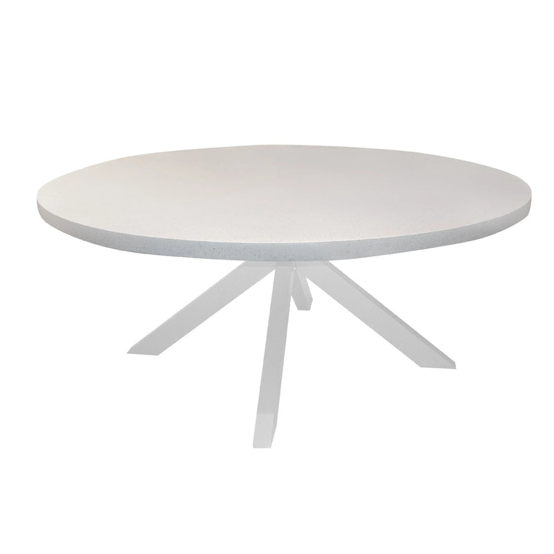 Cargue la imagen en el visor de la galería, Mesa de Comedor para exterior estilo redonda 1.5 Color Blanco RIFT- 60915