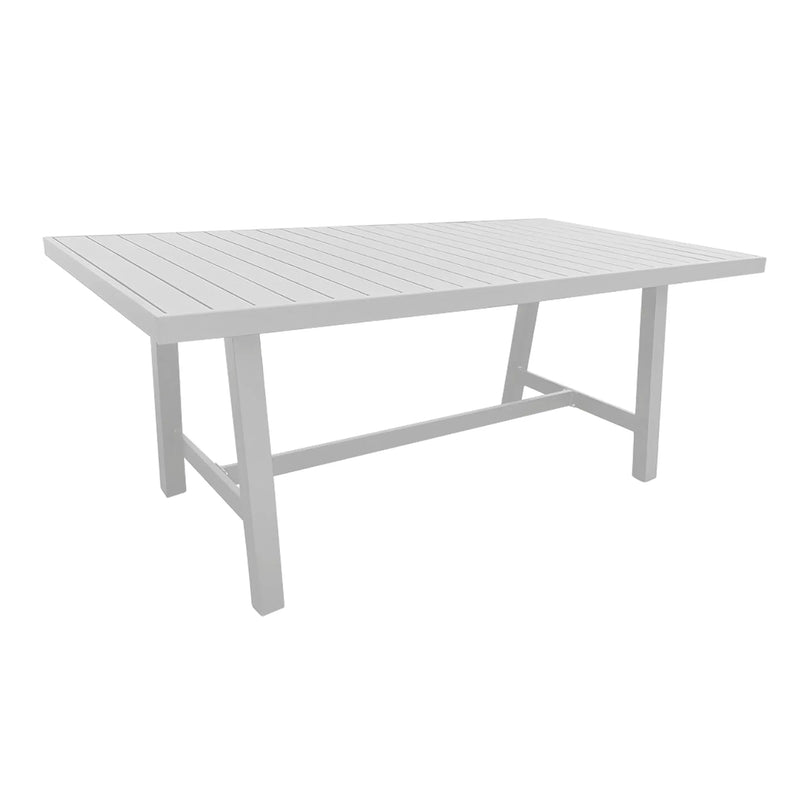 Cargue la imagen en el visor de la galería, Mesa de Comedor para interior y exterior de Aluminio Color Blanco ANCONA-GL3AQ-39727-164 CasaEaster