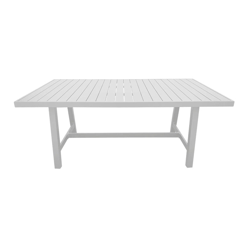 Cargue la imagen en el visor de la galería, Mesa de Comedor para interior y exterior de Aluminio Color Blanco ANCONA-GL3AQ-39727-164 CasaEaster
