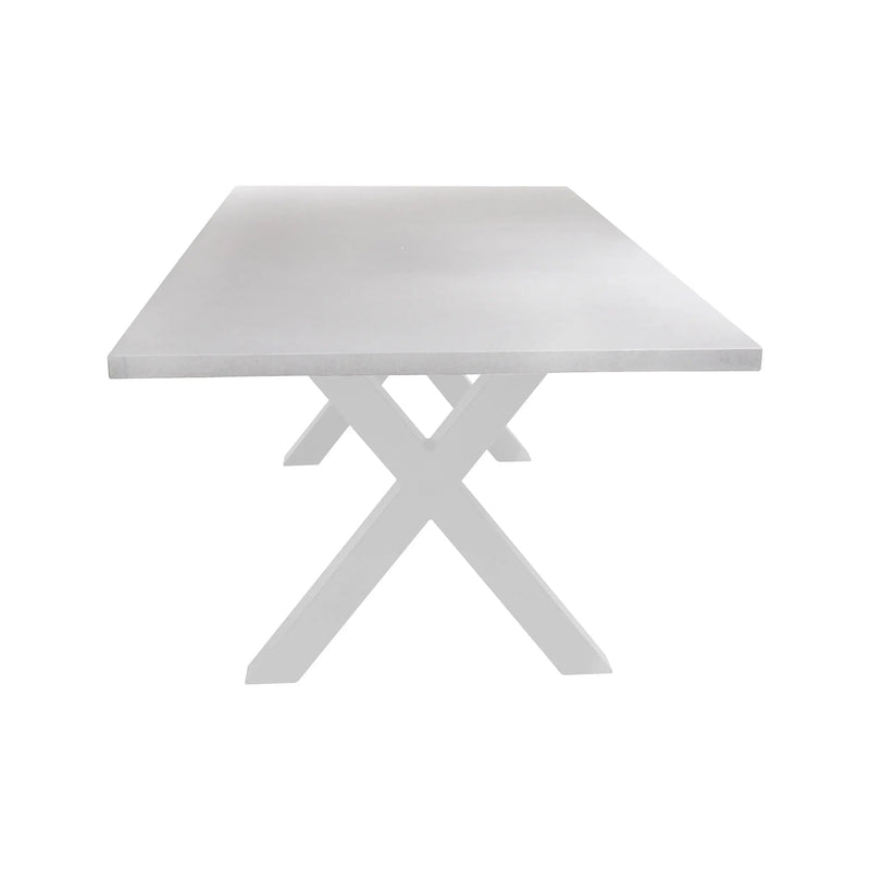 Cargue la imagen en el visor de la galería, Mesa de Comedor rectamgular 2.2*1 M para interior y exterior de Aluminio Color Blanco SWITCH-61492