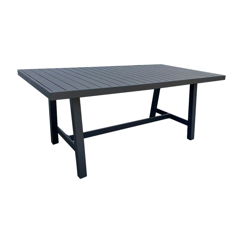 Cargue la imagen en el visor de la galería, Mesa de Comedor para interior y exterior de Aluminio Color Carbon ANCONA-75741 CasaEaster