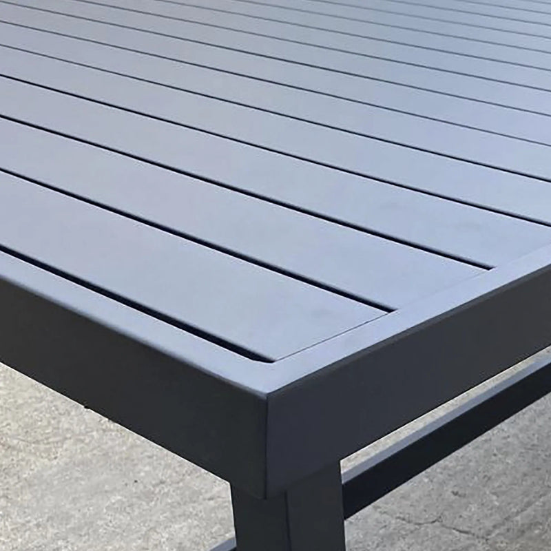 Cargue la imagen en el visor de la galería, Mesa de Comedor para interior y exterior de Aluminio Color Carbon ANCONA-75741 CasaEaster