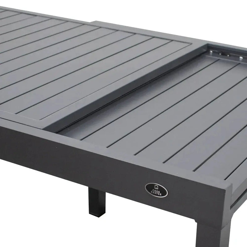 Cargue la imagen en el visor de la galería, Mesa de Comedor Expandible Baluteli 1.8 M para interior y exterior de Aluminio Color Carbon - HLT2