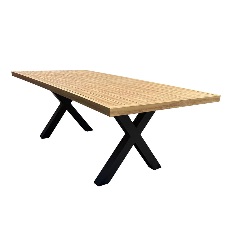 Cargue la imagen en el visor de la galería, Mesa de Comedor Rectangular 2.2 M para interior y exterior de Aluminio Color Carbon EMILIE-75691