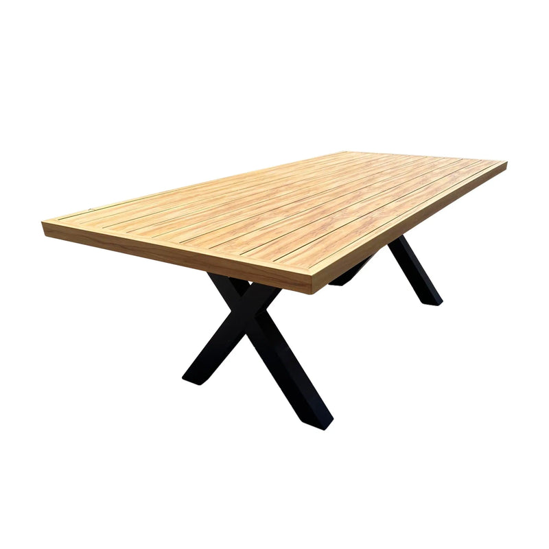 Cargue la imagen en el visor de la galería, Mesa de Comedor Rectangular 2.2 M para interior y exterior de Aluminio Color Carbon EMILIE-75691