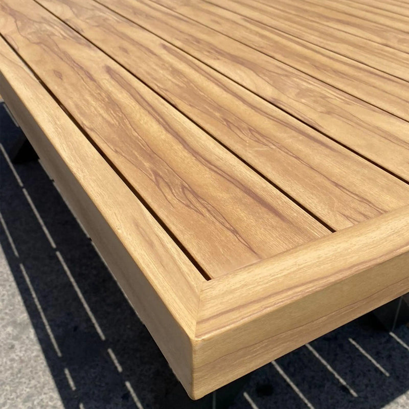 Cargue la imagen en el visor de la galería, Mesa de Comedor Rectangular 2.2 M para interior y exterior de Aluminio Color Carbon EMILIE-75691