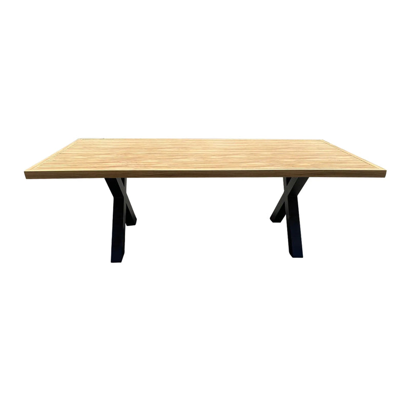 Cargue la imagen en el visor de la galería, Mesa de Comedor Rectangular 2.2 M para interior y exterior de Aluminio Color Carbon EMILIE-75691