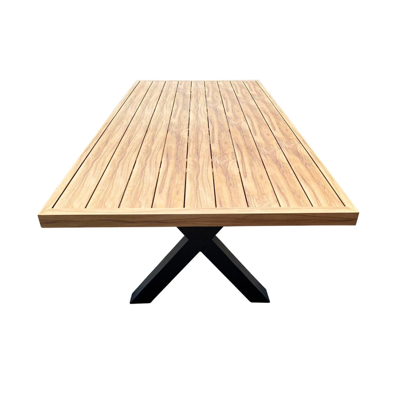 Cargue la imagen en el visor de la galería, Mesa de Comedor Rectangular 2.2 M para interior y exterior de Aluminio Color Carbon EMILIE-75691