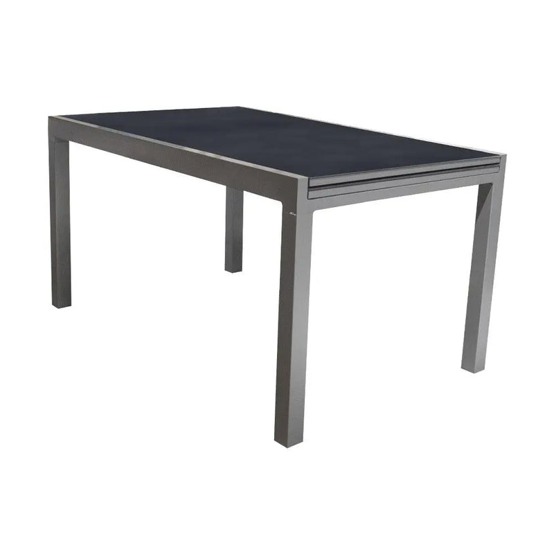 Cargue la imagen en el visor de la galería, Mesa de Comedor Expandible 1.4 M / 2.8 M para interior y exterior de Aluminio Color Carbon MESSI- T11