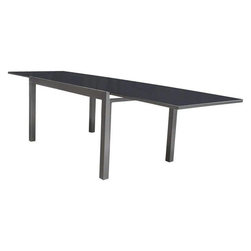 Cargue la imagen en el visor de la galería, Mesa de Comedor Expandible 1.4 M / 2.8 M para interior y exterior de Aluminio Color Carbon MESSI- T11