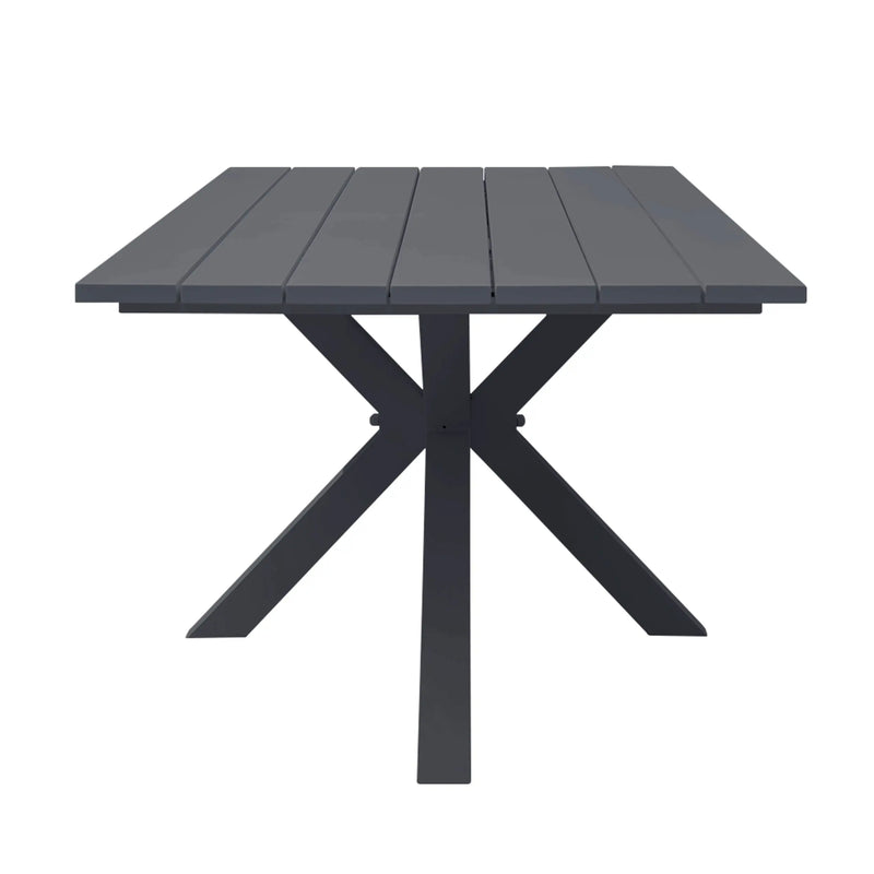Cargue la imagen en el visor de la galería, Mesa de Comedor para interior y exterior de Aluminio Color Carbon VIENA-CT026-CHA CasaEaster