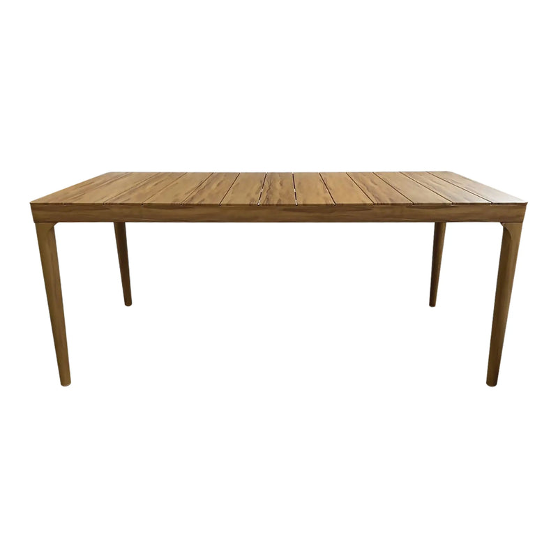 Cargue la imagen en el visor de la galería, Mesa de Comedor para interior y exterior de Aluminio Color Madera WOOD LOOK-GLAQ-335712-3831-KD CasaEaster