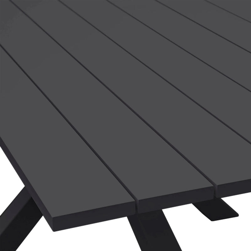 Cargue la imagen en el visor de la galería, Mesa de Comedor para interior y exterior de Aluminio Color Negra-VIENA CT026-NE CasaEaster
