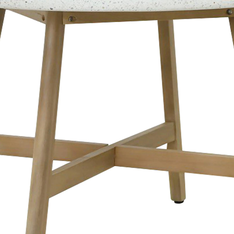 Cargue la imagen en el visor de la galería, Mesa de Comedor para interior y exterior estilo redonda Color Blanco TALARA-HUC28310 CasaEaster