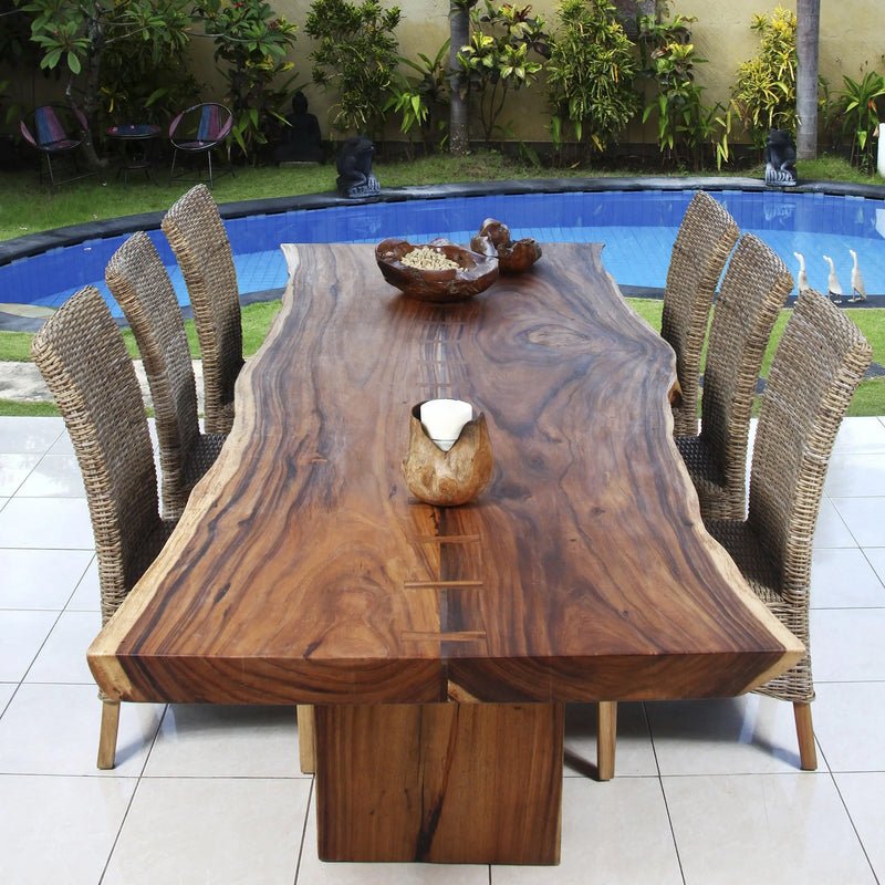 Cargue la imagen en el visor de la galería, Mesa de Comer Rectangular 2.5 M para Interior Color Natural ZIPPER-130988.02