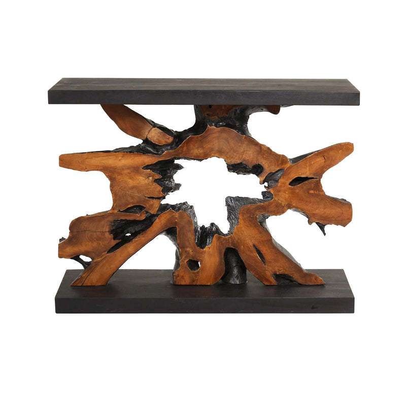 Cargue la imagen en el visor de la galería, Mesa de Recibidor 1.5 M para interior Color Natural- Negro AEGON CONSOLE-133663