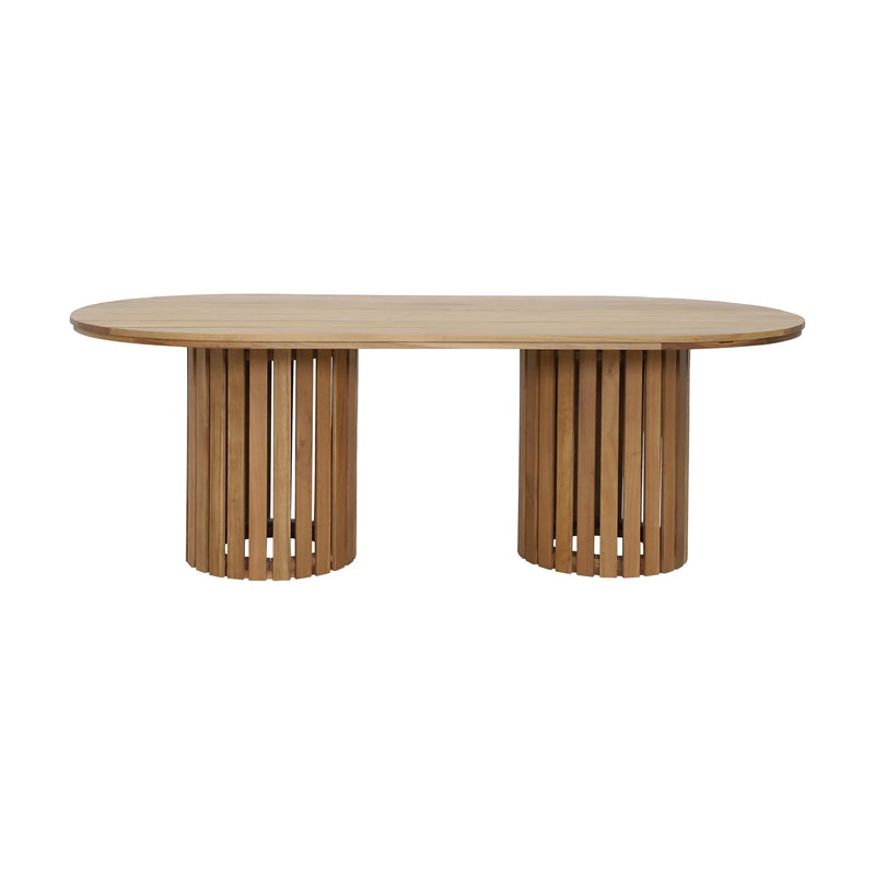 Cargue la imagen en el visor de la galería, Mesa madera Ovalada Bench 2.20*1.10 HUC29055 CasaEaster