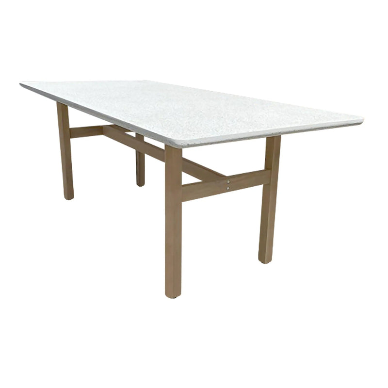 Cargue la imagen en el visor de la galería, Mesa para Comedor Rectangular de Madera Teca Color Blnaca TALARA - HUC37289-1 CasaEaster