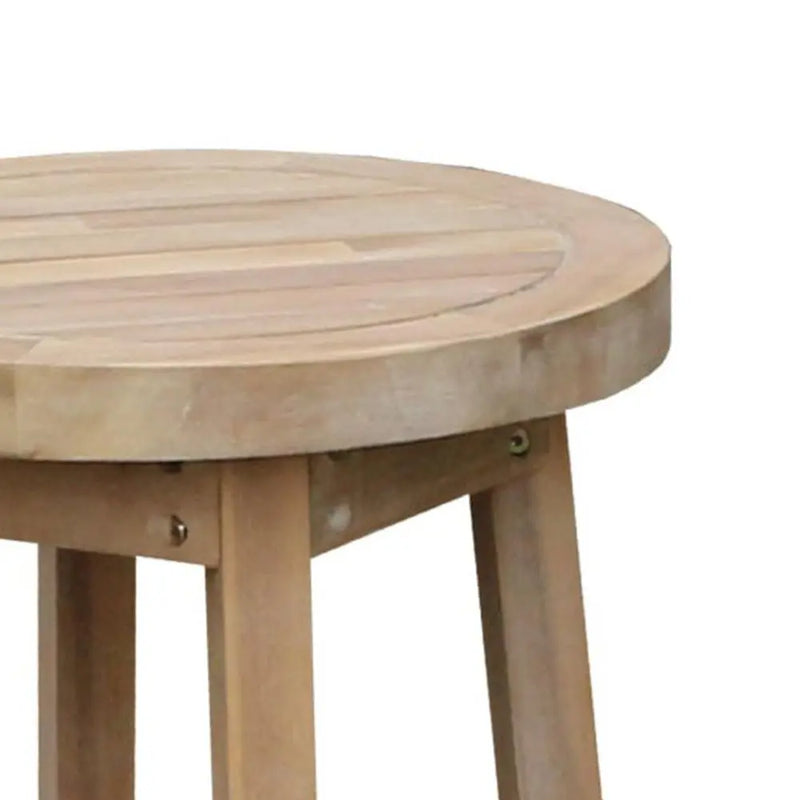 Cargue la imagen en el visor de la galería, Mesa para Exterior e Interior de Madera Teca Color Natural RIMINI BISTRO- 8187 CasaEaster