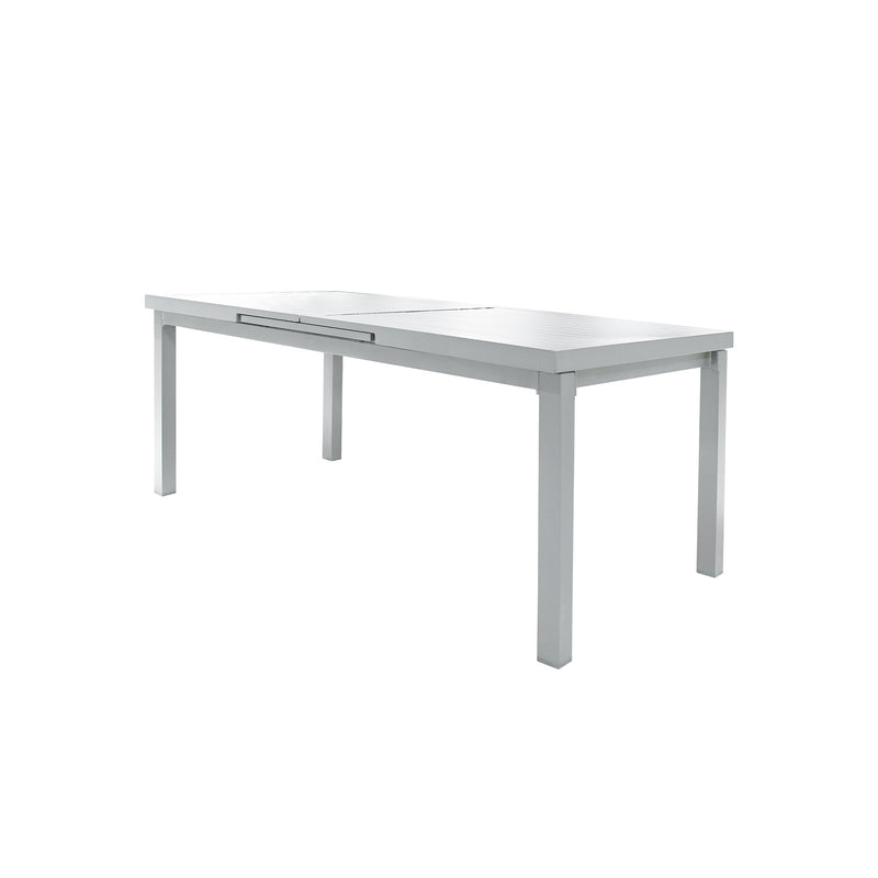 Cargue la imagen en el visor de la galería, Comedor de Aluminio expandible Nikola blanco 1.8 M / 2.4 M+ 6 sillas Swiss blancas