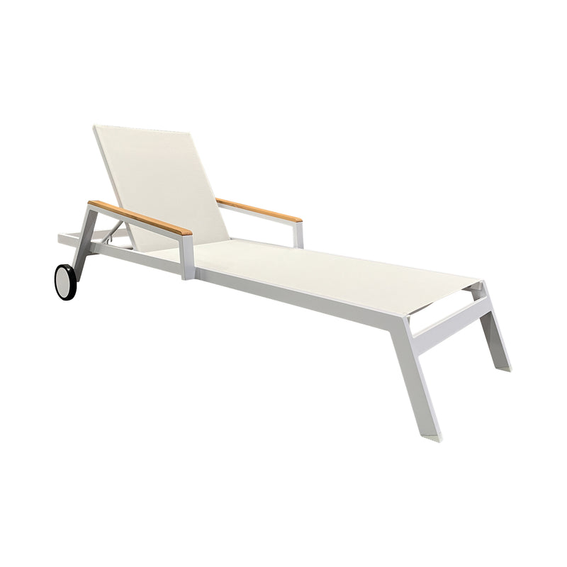 Cargue la imagen en el visor de la galería, Camastro para Exterior Color Blanco NIRIM - GF6326WH-NIRIM