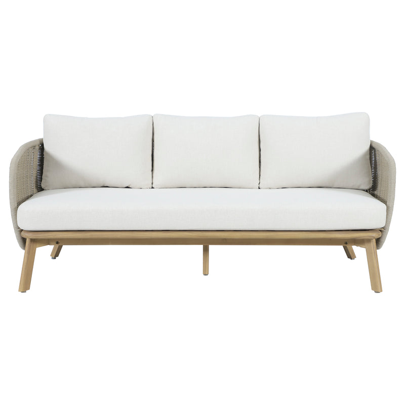 Load image into Gallery viewer, Set triple Norah de madera para exterior color natural - HUC