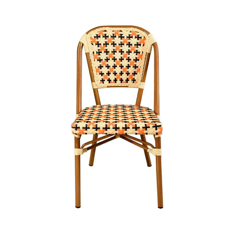 Cargue la imagen en el visor de la galería, Silla de Rattan para exterior e interior Color Beige/ Naranja HOLANDA-800H