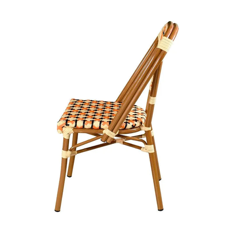 Cargue la imagen en el visor de la galería, Silla de Rattan para exterior e interior Color Beige/ Naranja HOLANDA-800H