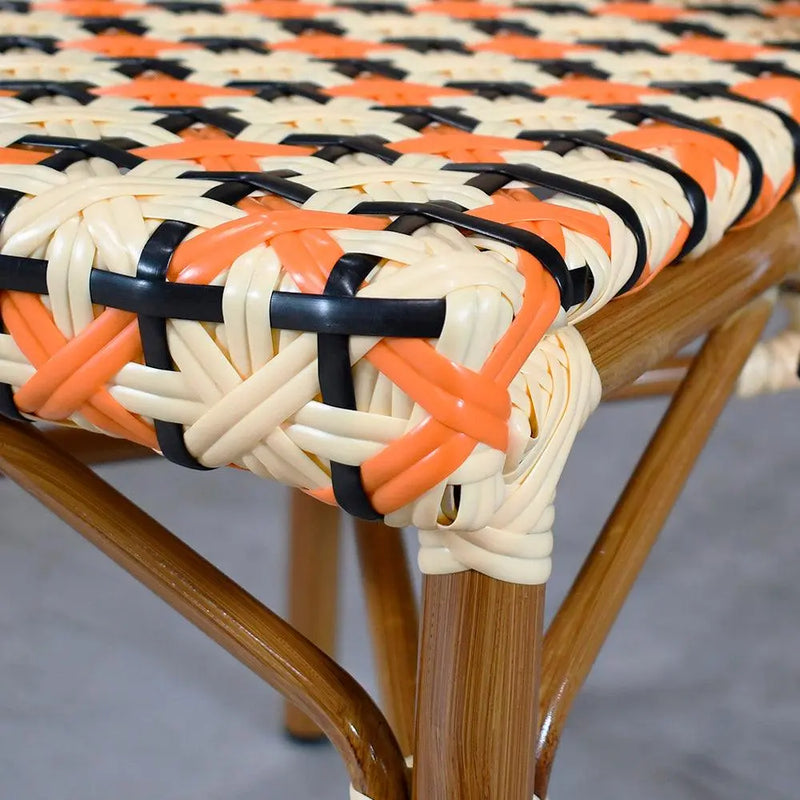 Cargue la imagen en el visor de la galería, Silla de Rattan para exterior e interior Color Beige/ Naranja HOLANDA-800H