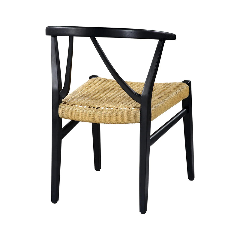 Cargue la imagen en el visor de la galería, Silla para Interior de Madera Color Negro/Natural W- 121428