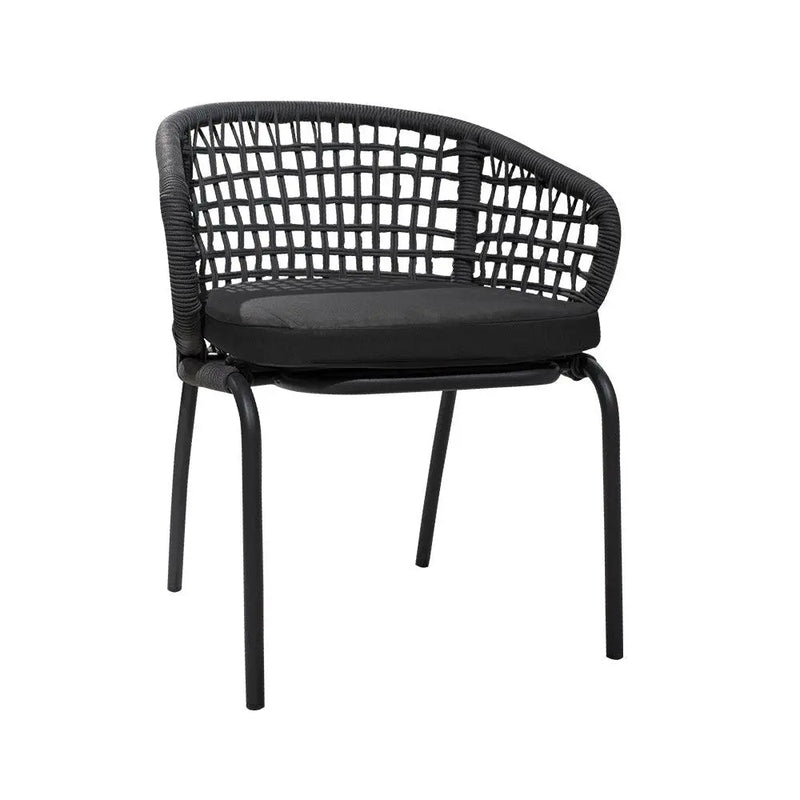 Cargue la imagen en el visor de la galería, Silla de Lazo para Exterior e Interior Color Gris /Negro VERSAILLAS- ZF906