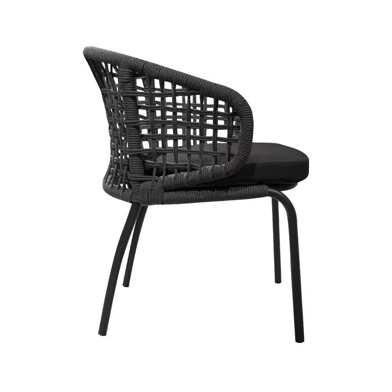 Cargue la imagen en el visor de la galería, Silla de Lazo para Exterior e Interior Color Gris /Negro VERSAILLAS- ZF906