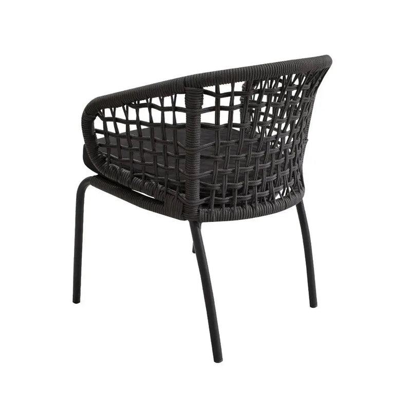 Cargue la imagen en el visor de la galería, Silla de Lazo para Exterior e Interior Color Gris /Negro VERSAILLAS- ZF906