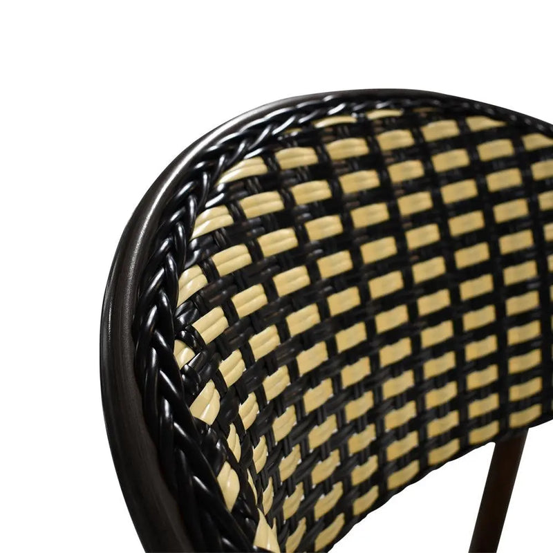 Cargue la imagen en el visor de la galería, Silla de Rattan para Exterior Color beige /Negro WILLSI -WIL040