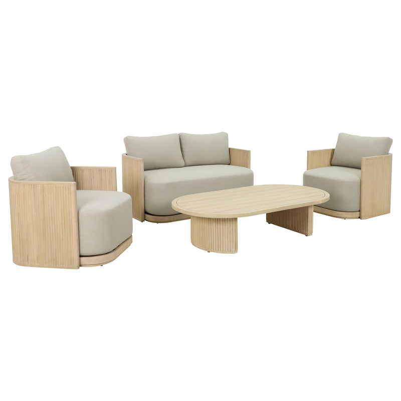 Cargue la imagen en el visor de la galería, Set doble de madera Olympe color natural - HUC40896-DOB