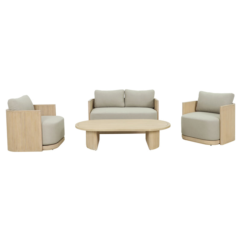 Cargue la imagen en el visor de la galería, Set doble de madera Olympe color natural - HUC40896-DOB