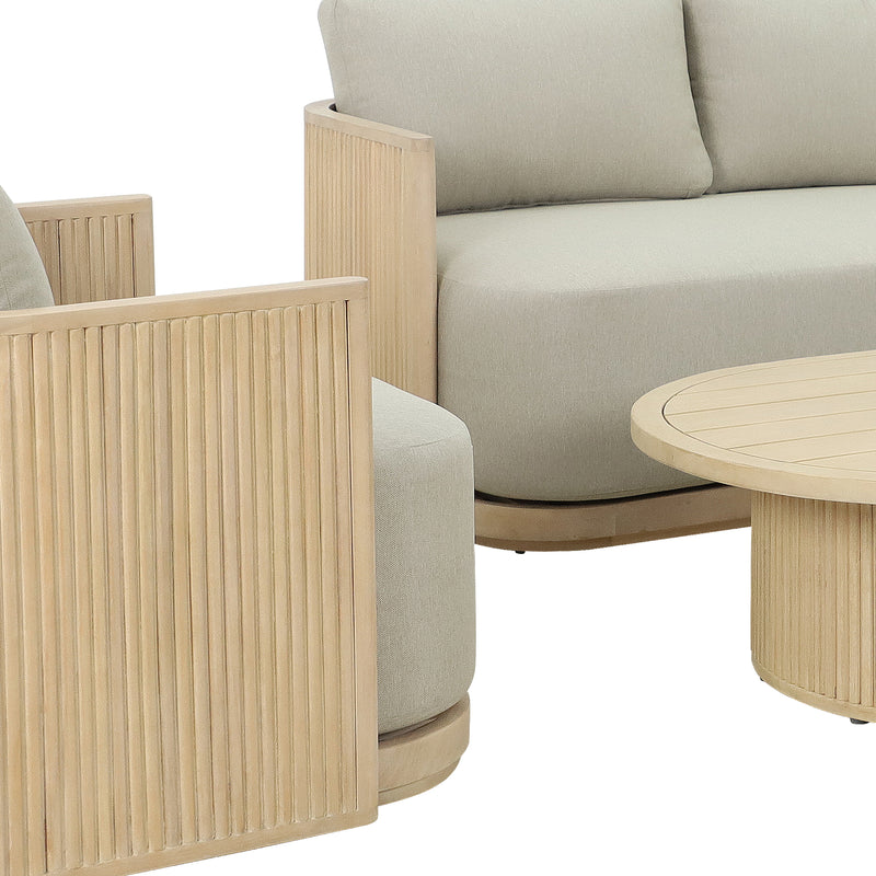 Cargue la imagen en el visor de la galería, Set doble de madera Olympe color natural - HUC40896-DOB