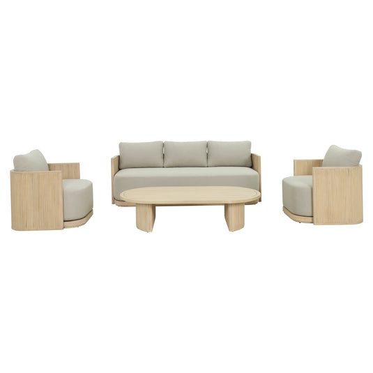 Set triple de Madera Olympe color natural - HUC40895-TRI