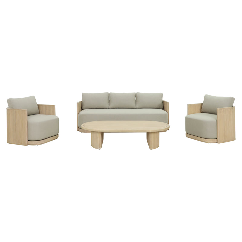 Cargue la imagen en el visor de la galería, Set triple de Madera Olympe color natural - HUC40895-TRI