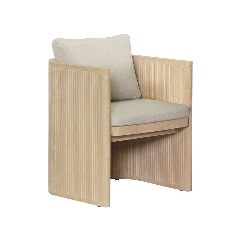 Cargue la imagen en el visor de la galería, Silla de madera para interior y exterior Olympe color beige - HUC40898