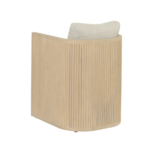 Silla de madera para interior y exterior Olympe color beige - HUC40898