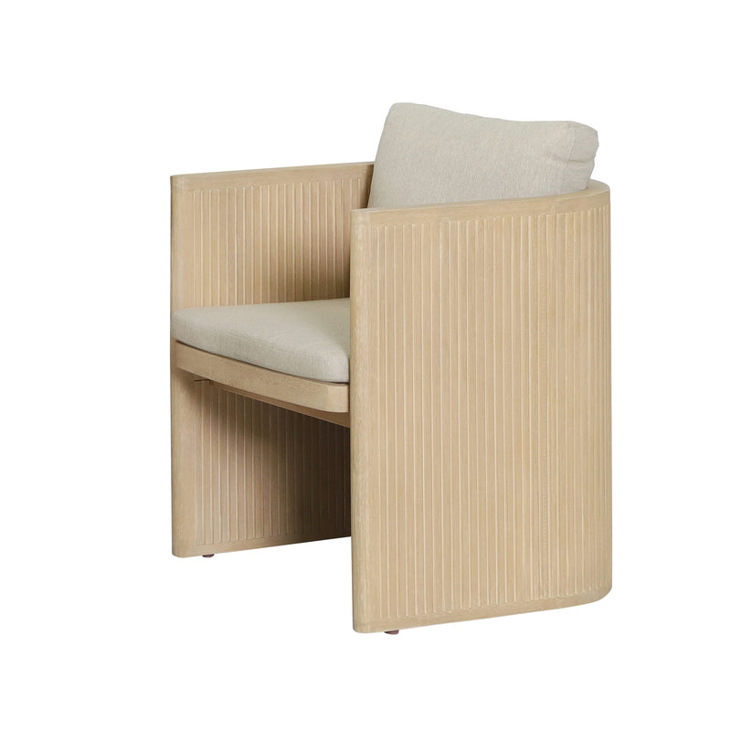 Cargue la imagen en el visor de la galería, Silla de madera para interior y exterior Olympe color beige - HUC40898