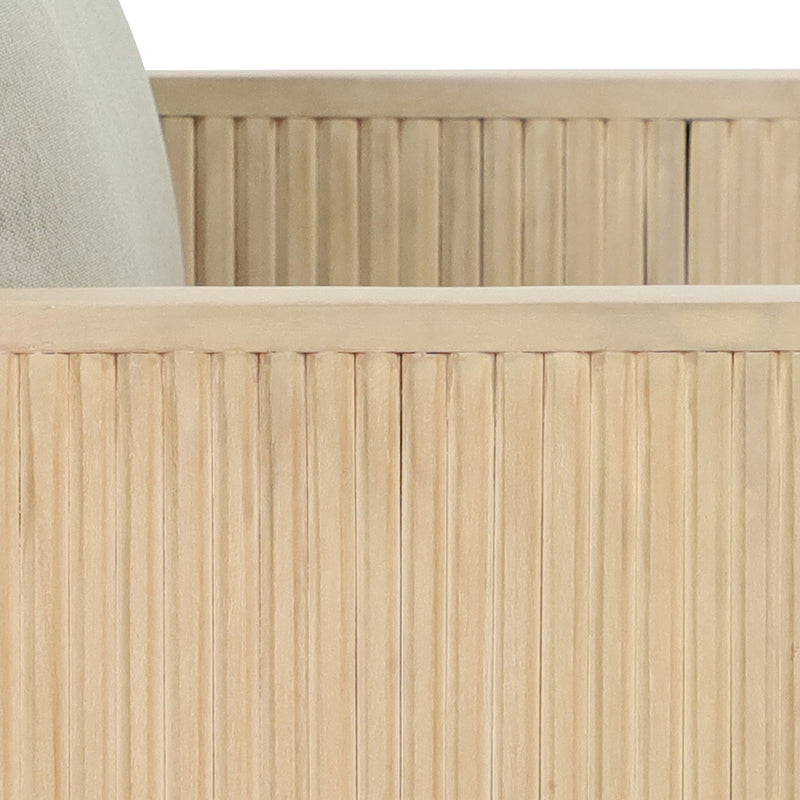 Cargue la imagen en el visor de la galería, Silla de madera para interior y exterior Olympe color beige - HUC40898