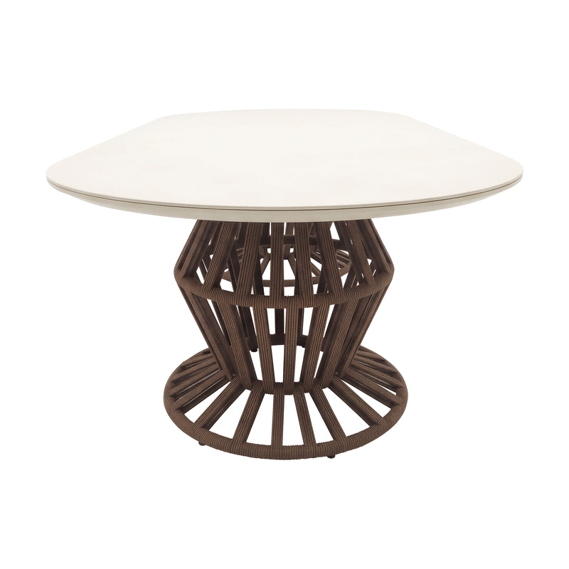 Load image into Gallery viewer, Mesa de comedor 2.8m OMNTE para interior, color café - GL3AE-471105-9100KD