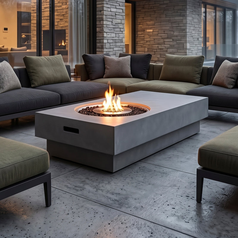 Load image into Gallery viewer, Light Gray Rectangular Fire Pit - PDF200152A