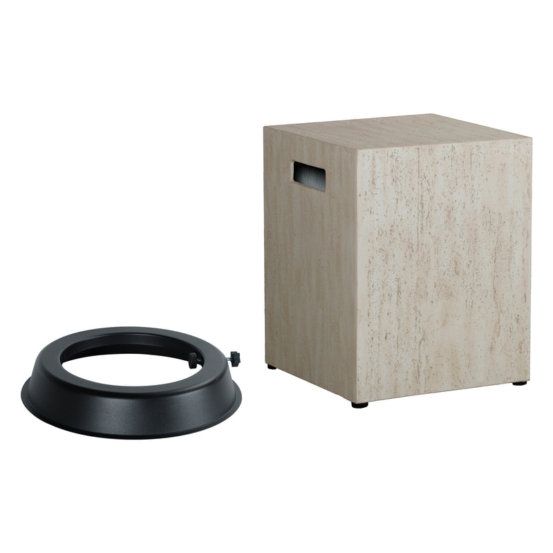 Load image into Gallery viewer, Light Gray Square LP Fire Pit Cover - F170109A