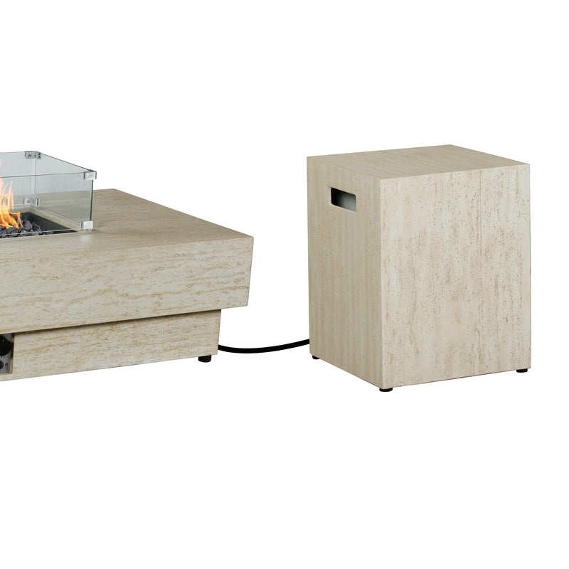Load image into Gallery viewer, Light Gray Square LP Fire Pit Cover - F170109A