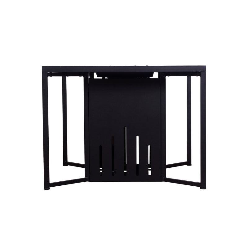 Cargue la imagen en el visor de la galería, Hoguera para fogata cuadrada color negro con estructura - PDF2001821