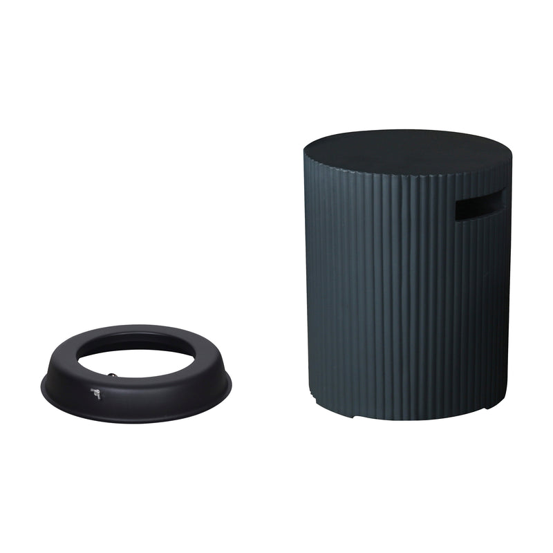 Cargue la imagen en el visor de la galería, Tapa para gas LP redonda de fogata, color Negro - PD-F250004-A