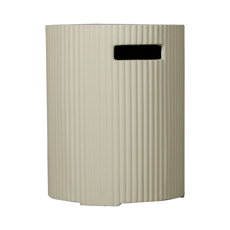 Cargue la imagen en el visor de la galería, Tapa para gas LP redonda de fogata, color Beige - PD-F250004-B